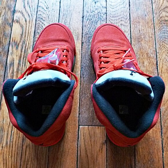 Air Jordan 5 Retro BG Red Suede, Size US M6(Y), W7.5 - Picture 4 of 16